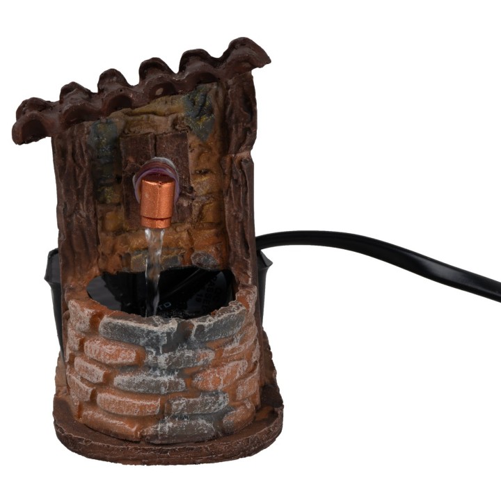 Resin fountain with moving water