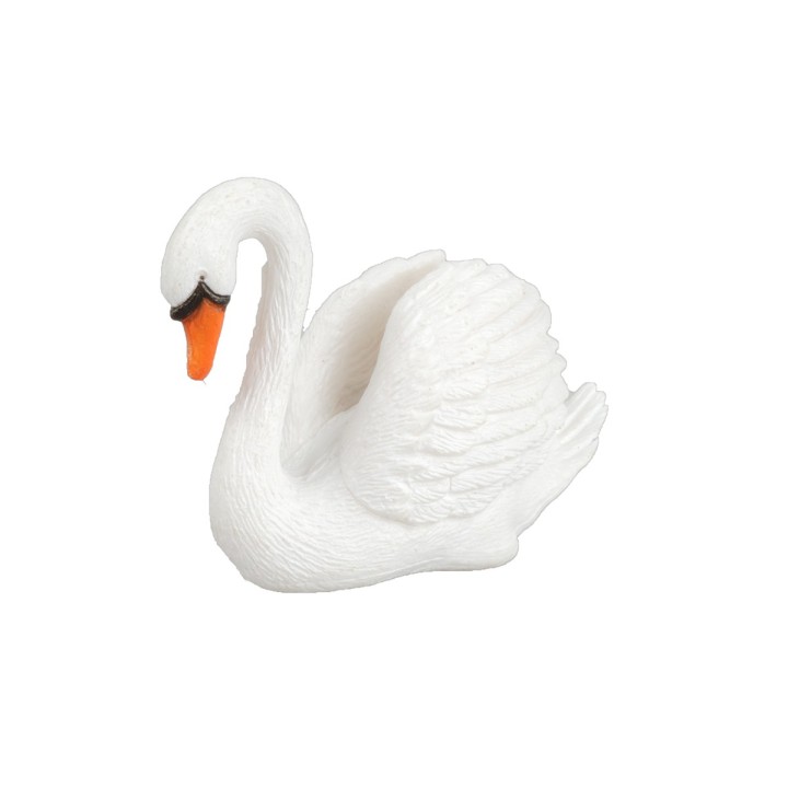 Conjunto de dos cisnes en PVC para estatuas de 9-10 cm