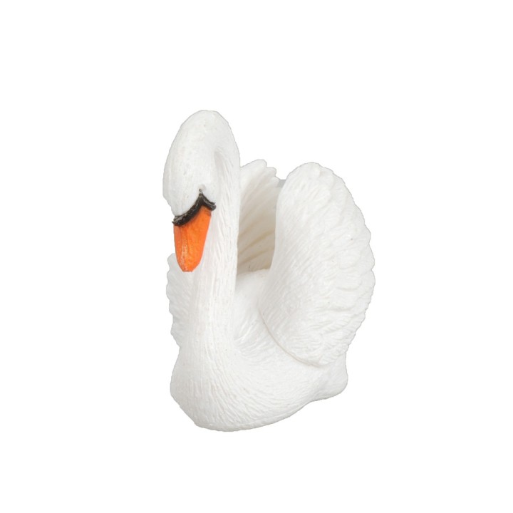 Conjunto de dos cisnes en PVC para estatuas de 9-10 cm