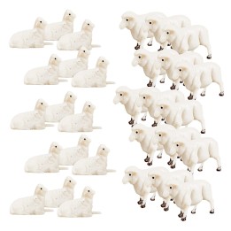 Set 30 pecore in pvc per statue da 7-8 cm