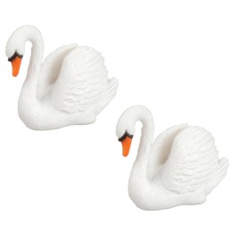 Set due cigni in pvc per statue da 9-10 cm