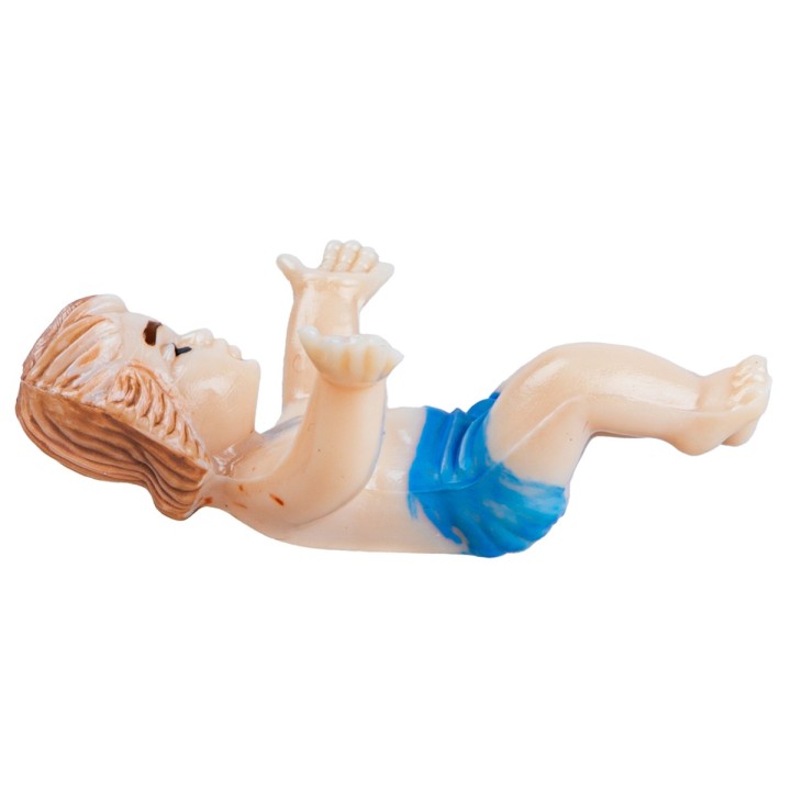 Set 12 pezzi di Gesù bambino 4 cm in pvc