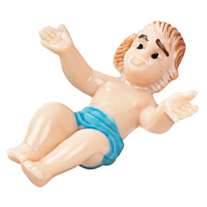 Set 12 pezzi di Gesù bambino 4 cm in pvc