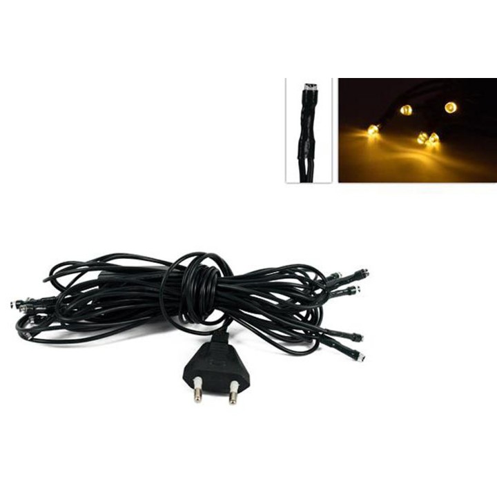 Necklace 10 warm white LEDs spaced 20 cm 220 volts