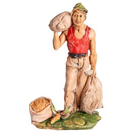 Hombre con tres sacos h 10 cm