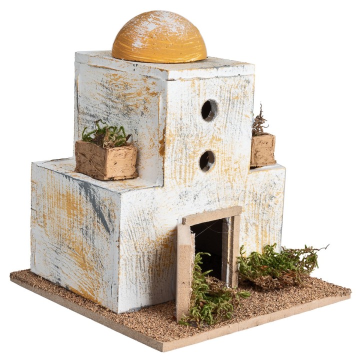 Casa araba con con cupola centrale cm 15x15x18 h.
