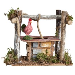 Pozo con vigas y gallo cm 13x7,5x12 h