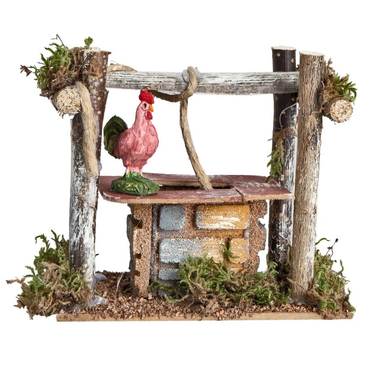 Pozo con vigas y gallo cm 13x7,5x12 h