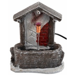 Fountain with working resin canopy cm 11.5x11x12.6 h