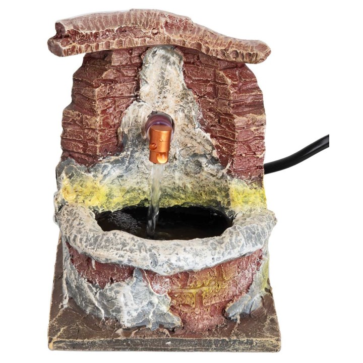 Fuente con cuenca redonda de resina funcional cm 12x9x11,8 h