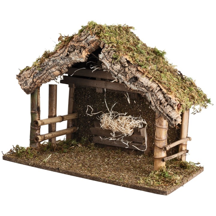 Hut for Nativity 15 cm 50x28x40 h