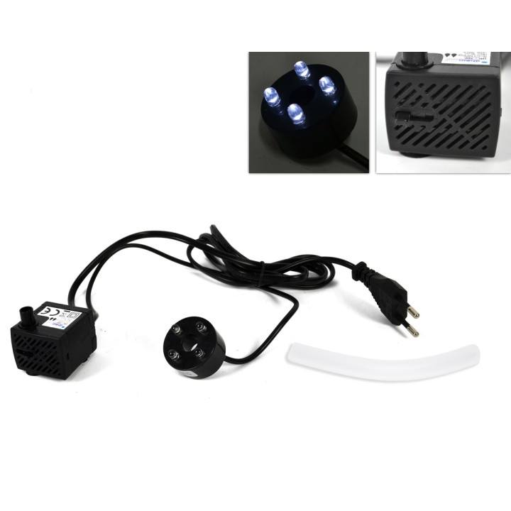 Pompa acqua con luce led 140l/h 40 cm
