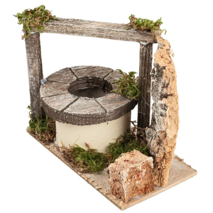 Well with wooden beams cm 13x7.5x11 h