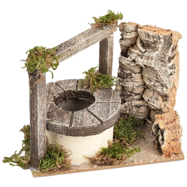 Well with wooden beams cm 13x7.5x11 h