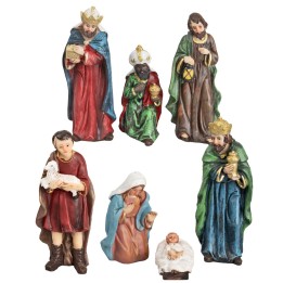 Conjunto de natividad 7 figuras 12 cm en resina