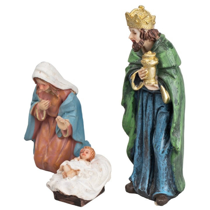 Nativity set 7 figures 12 cm in resin