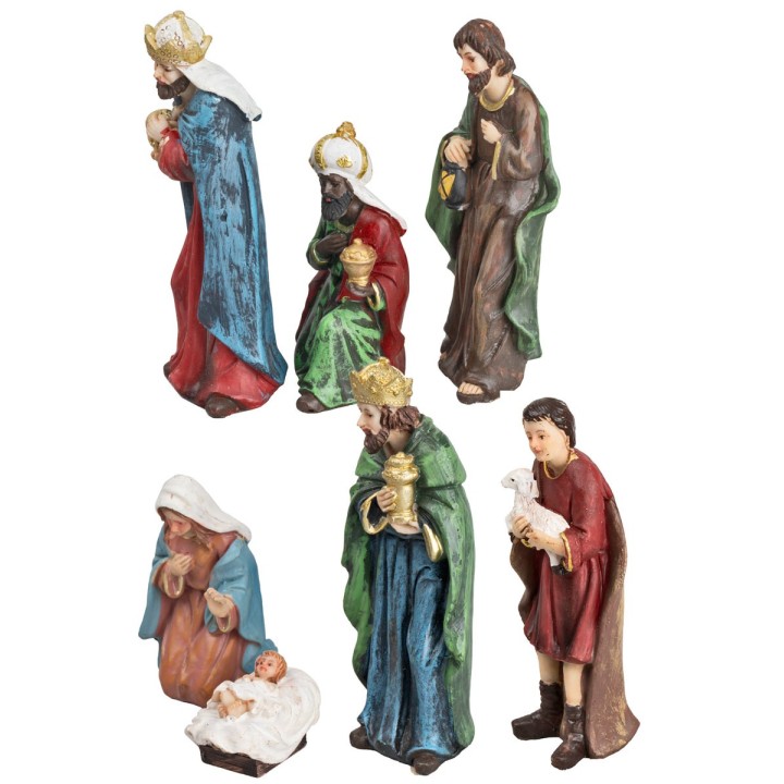 Nativity set 7 figures 12 cm in resin