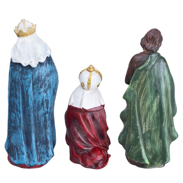 Set natività 7 soggetti 12 cm in resina