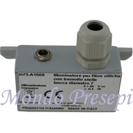 Illuminatore per fibre ottiche con tremolio Ø cm 0,7