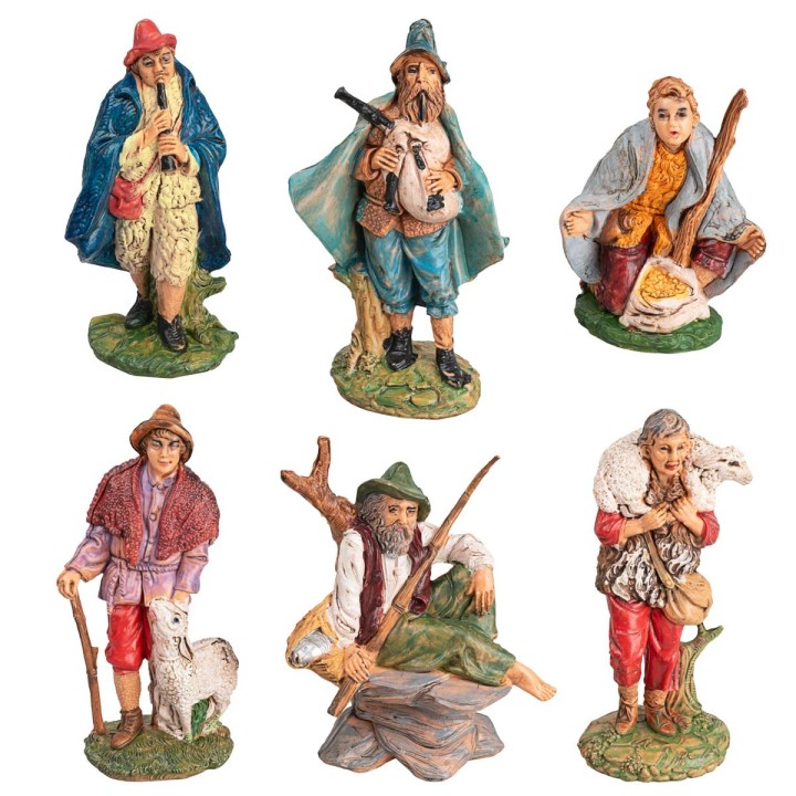 Conjunto de seis estatuas de la serie 10 cm