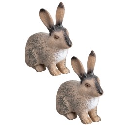 Set 2 conejos de resina h 4,7 cm
