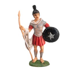 Soldado romano con lanza y escudo 10 cm