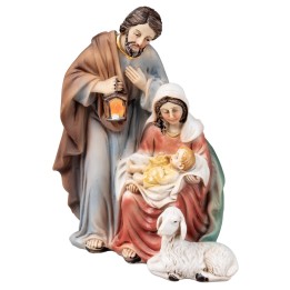Natividad en resina con cordero cm 7x3,5x9,5 h