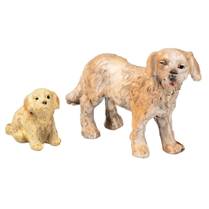 Set of two resin puppies for 8-10 cm statues