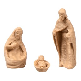 Mini Natività moderna effetto legno per Presepe serie 3 cm