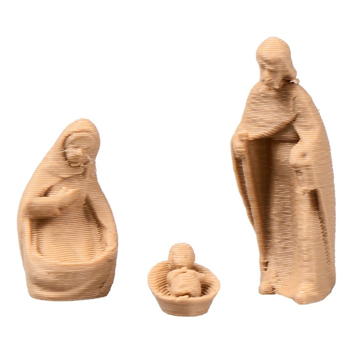 Mini Modern Nativity wood effect for Nativity Scene series 3 cm