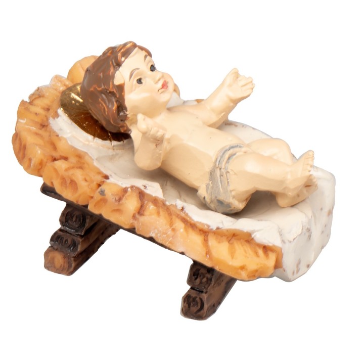 Jesús niño con cuna serie 9-10 cm