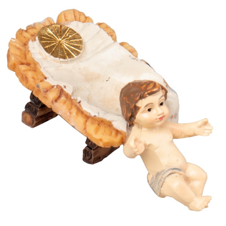 Baby Jesus with cradle, 9-10 cm series
