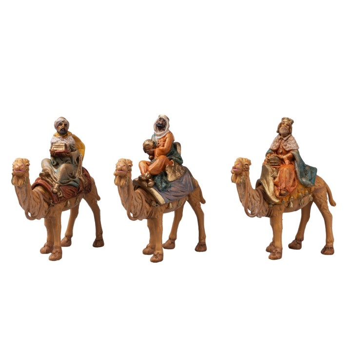 Set 3 Re Magi a cammello serie 10 cm Euromarchi