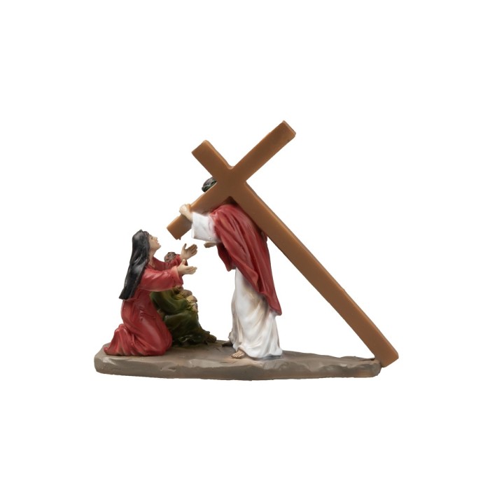 Estatuas de resina 14 estaciones Vía Crucis cm 9