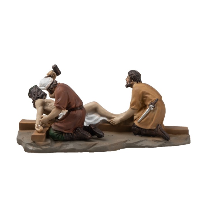 Statue in resina 14 stazioni Via Crucis cm 9