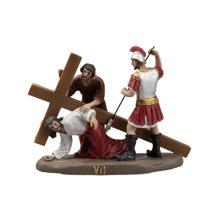 Estatuas de resina 14 estaciones Vía Crucis cm 9
