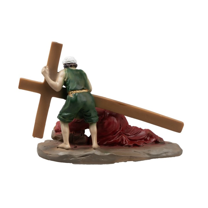 Statue in resina 14 stazioni Via Crucis cm 9