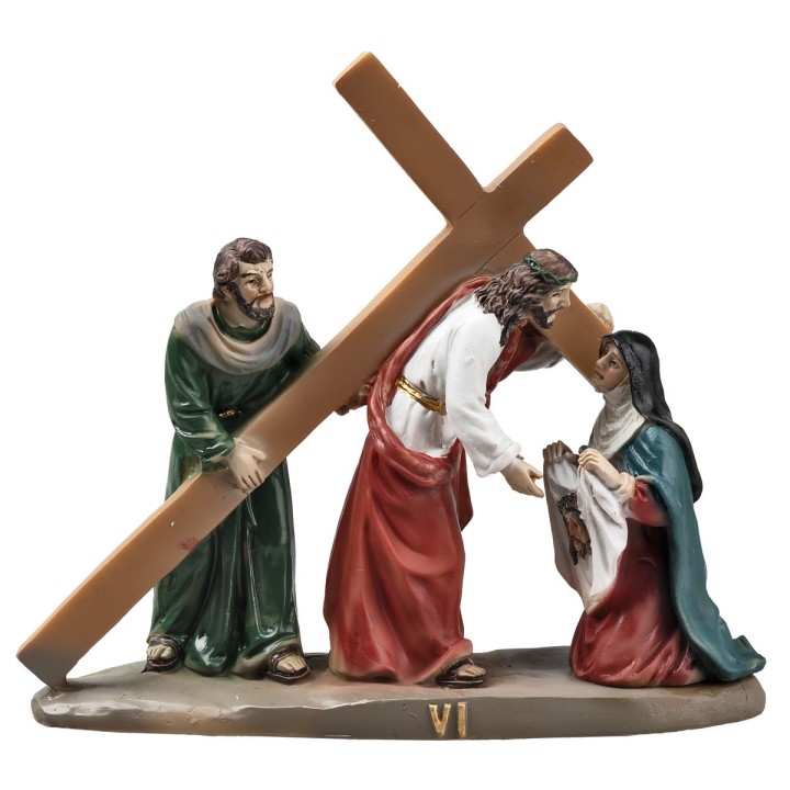 Estatuas de resina 14 estaciones Vía Crucis cm 9