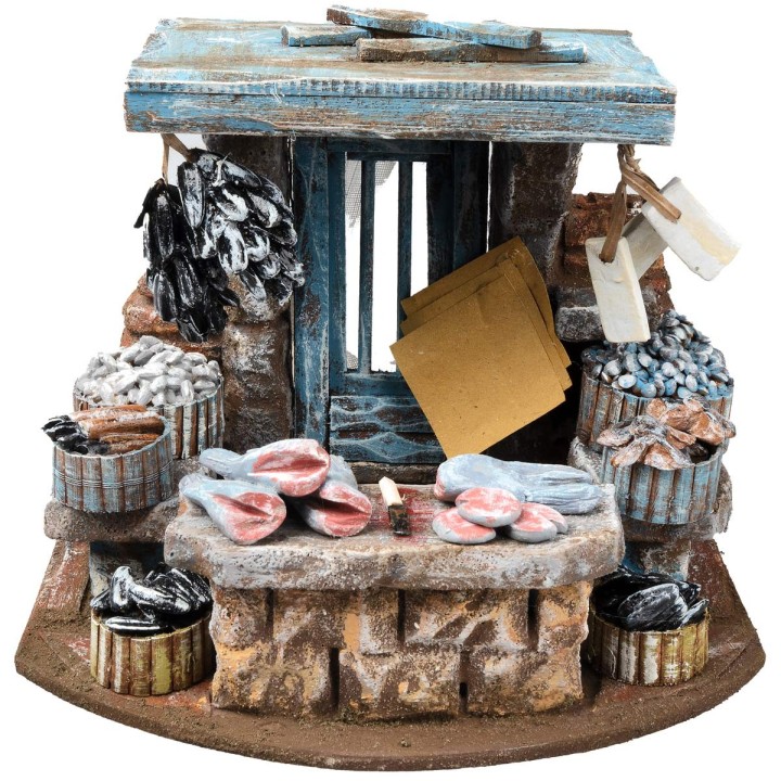 Fishmonger's shop 20x14x15cm