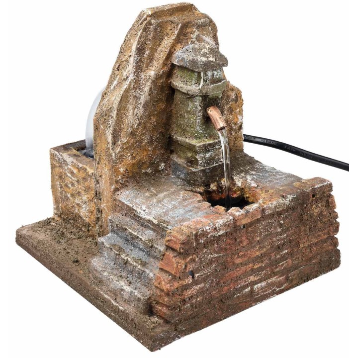 Fuente de columna con bomba funcionando cm 13,5x13x14 h