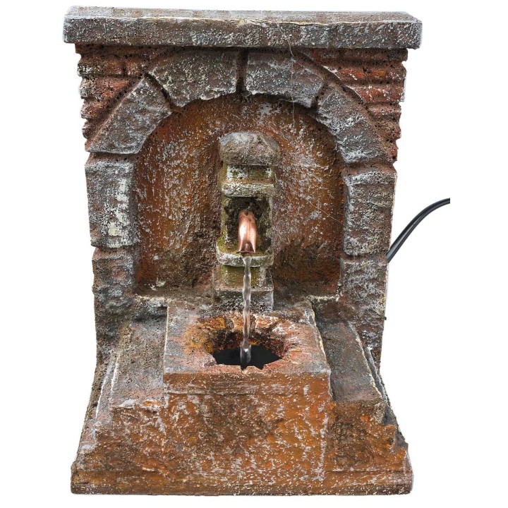 Fontana a colonna con arco e pompa funzionante cm 13,5x13x17 h