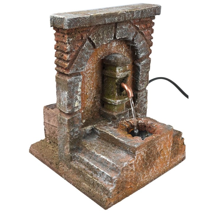 Column fountain with arch and working pump cm 13.5x13x17 h