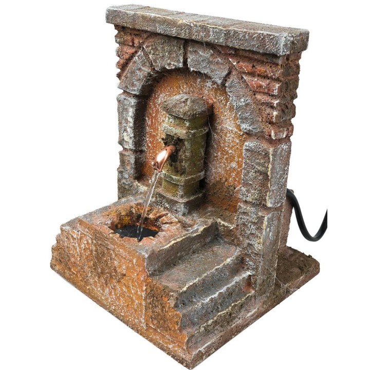 Column fountain with arch and working pump cm 13.5x13x17 h