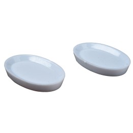 Set 2 vassoi in pvc 4x2,5 cm