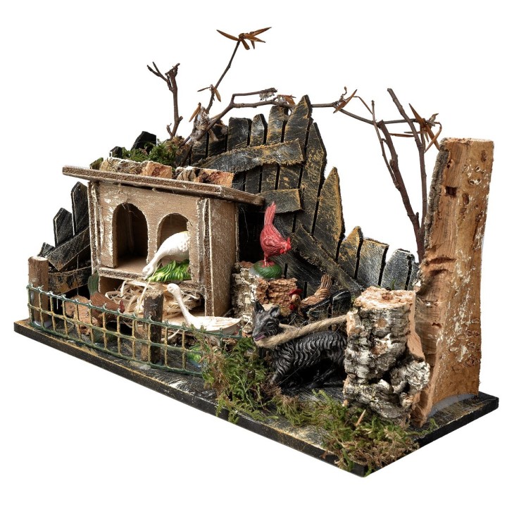Recinto con animales cm 23,5x10x13 h