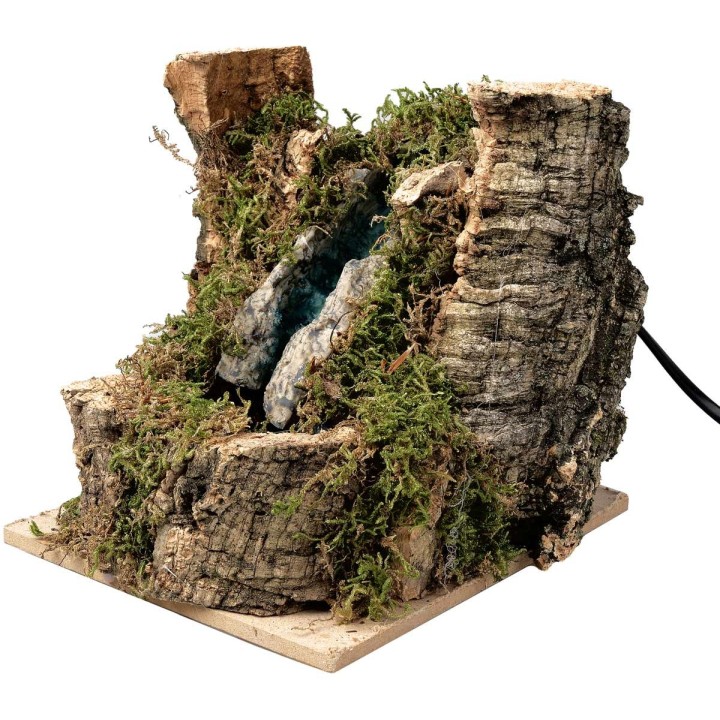 Resin waterfall with lateral barks complete with pump