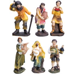 Conjunto de 6 figuras de 12 cm en resina