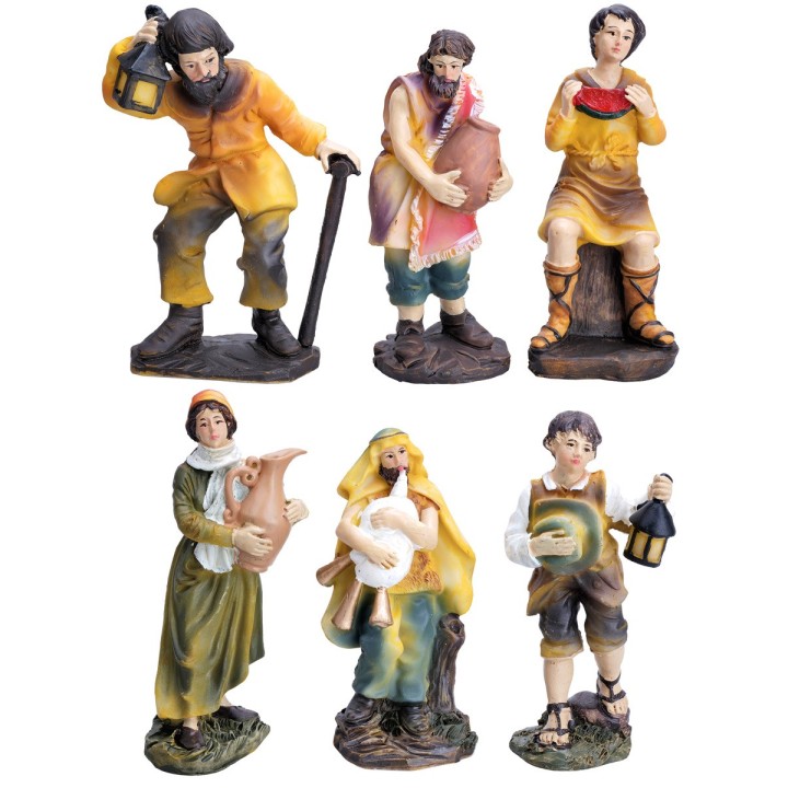Conjunto de 6 figuras de 12 cm en resina
