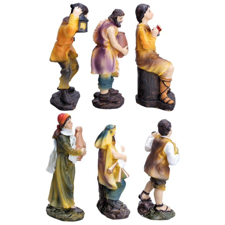 Conjunto de 6 figuras de 12 cm en resina