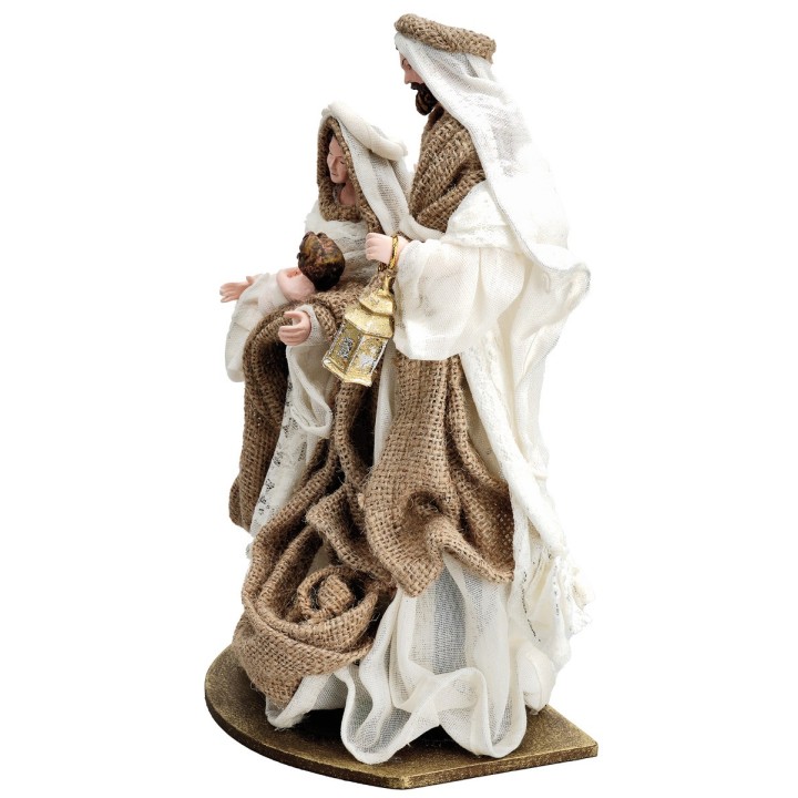 30 cm block nativity in jute